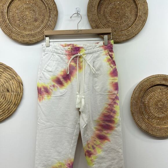 Something Navy Colorful Tie Dye Drawstring Cotton Sweats Sweat Pants Medium - Picture 3 of 7